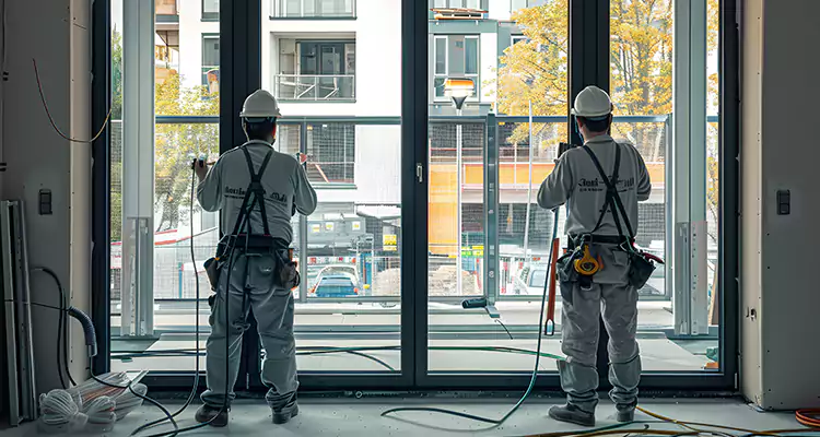 Patio Door Glass Replacement with Built-In Blinds in Keystone, FL